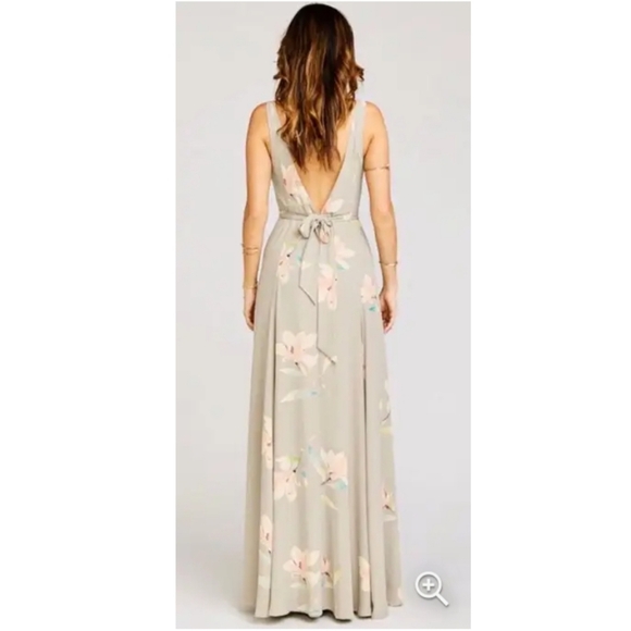 Show Me Your Mumu, Jenn Maxi Dress in Lily Showers, Grey, Size Small - Picture 2 of 11